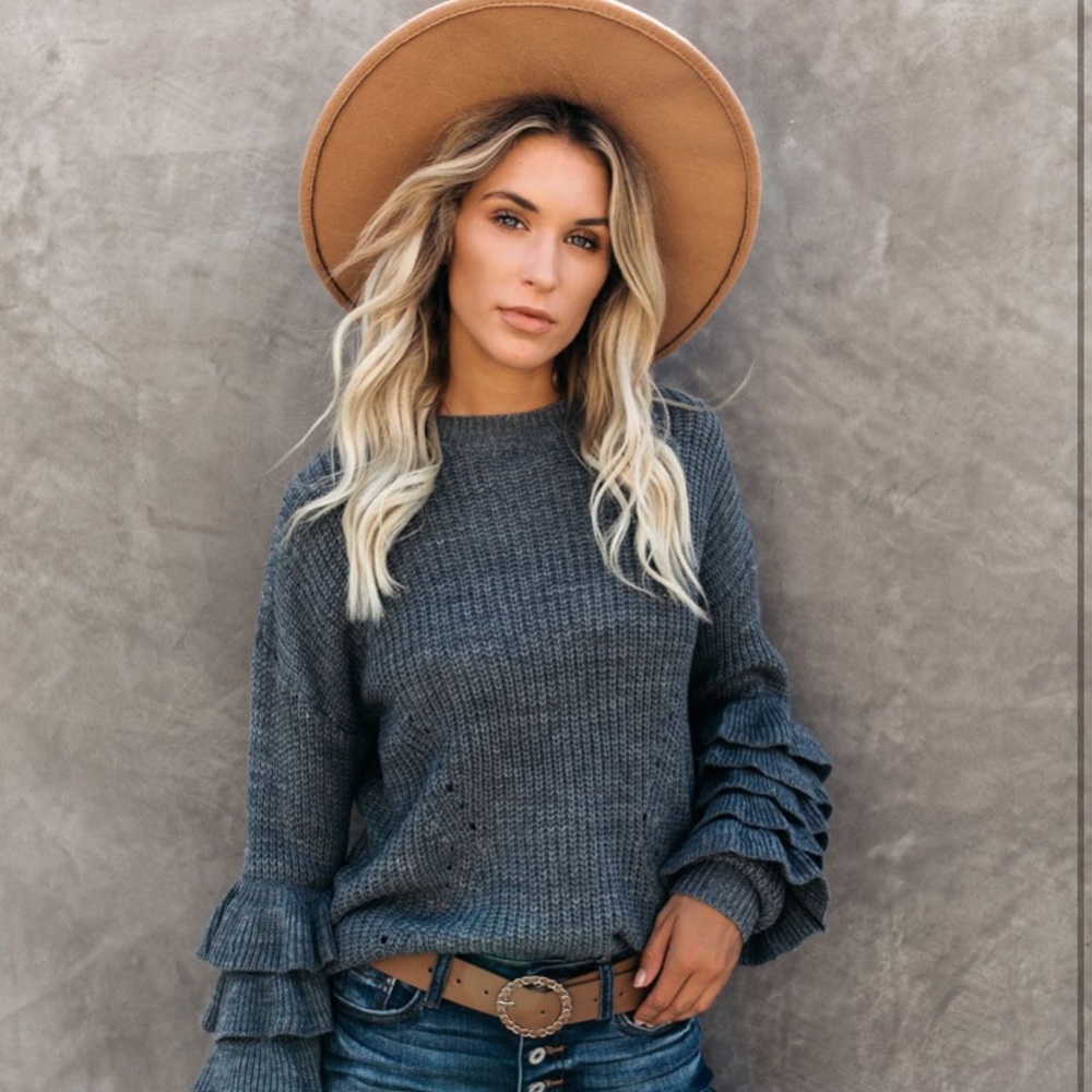 New Vici Ruffled Feathers Sweater